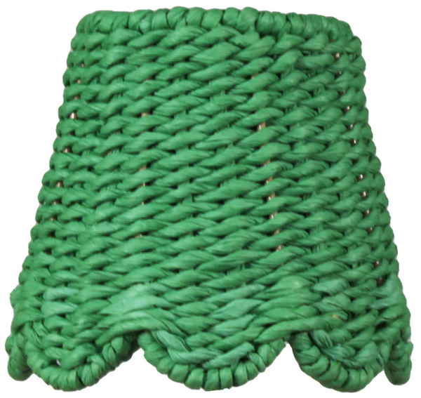 Maison Maison Scalloped Green Seagrass Shade with a chunky texture.