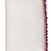 Knotted Edge Napkin Set - White / Navy / Red