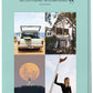 Introducing "Byron Bay" by Assouline, a stunning piece from our Travel Series. This collage beautifully showcases a car by the beach, a cozy cottage, and a full moon casting its glow over an Australian lighthouse, complete with a figure holding a surfboard. Celebrate the tranquil allure of Byron Bay with this artwork that features an inspiring quote at the top.