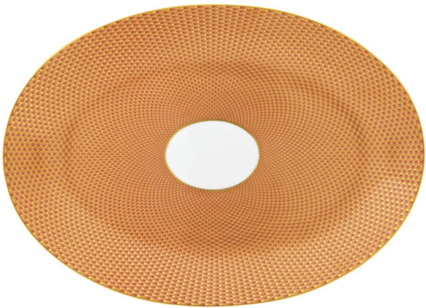 Raynaud Tresor Orange Large Oval Platter, Pattern #1