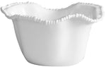 The Vida Alegria Melamine Ice Bucket by Beatriz Ball features a wavy, ruffled edge and beaded rim—luxury melamine from the Alegria Collection, shown on a plain background.