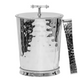 From Juliska's Graham Barware Collection, this hammered metal ice bucket features a reflective silver finish, lid, side handle, and decorative rope accents for a modern touch.