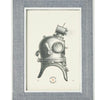 Aberdeen Frame Collection - Steel Blue Abaca/White Resin,