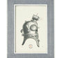 A framed black and white illustration of a vintage deep-sea diving helmet is set against a plain background in an elegant Aberdeen Frame Collection piece by Pigeon & Poodle.