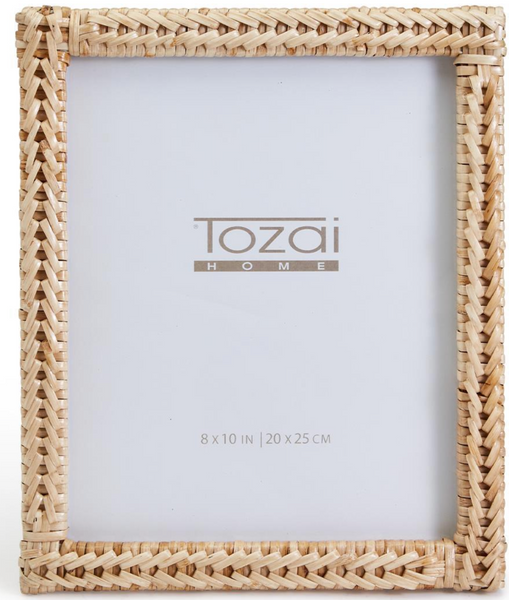 Two's Company Woven Rattan Frame, 8" x 10"