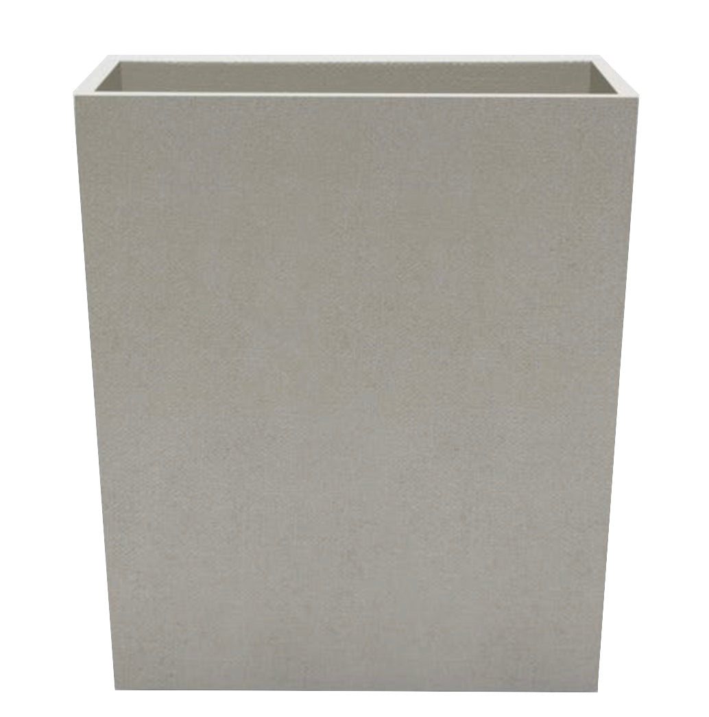 The Dannes Bath Collection planter box by Pigeon & Poodle features a plain, rectangular design in light gray with a smooth, monochrome finish, shown from the front against a white background.
