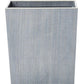 The Maranello Bath Collection square wastebasket by Pigeon & Poodle features a light gray-blue abaca-resin weave and subtle texture, shown against a plain white background.