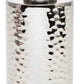 The Verum Bath Collection soap dispenser by Pigeon & Poodle features hand-hammered silver metal and a pump top—an elegant addition to your metal bath decor.