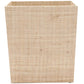 The Pigeon & Poodle Ghent Bath Collection features a square, beige woven basket crafted from natural fibers, adding a textured elegance to any bath decor against a white background.