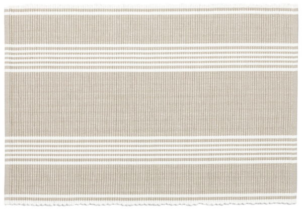 Bistro Stripe Placemat Platinum, Set of 4