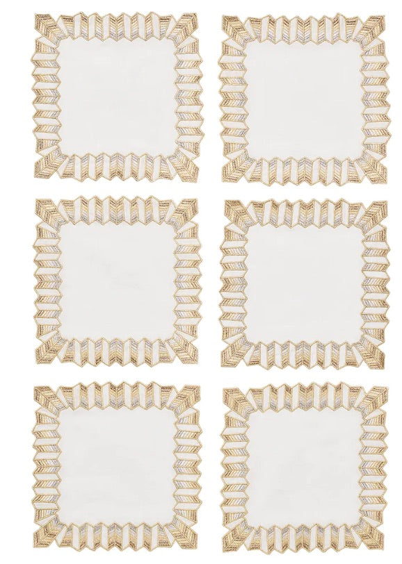 Kim Seybert x Baccarat Etoile Cocktail Napkin Set