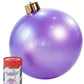 The Holiball Giant Inflatable Ornament, crafted by Holiball as a delightful holiday decoration, is accompanied by its festive packaging.