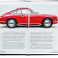 The Story Of Porsche Black Leather by Graphic Image showcases a red vintage car illustration and explores the Porsche 911’s rich history and revolutionary impact on luxury and race car design.