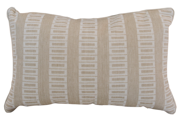 Lark Stripe Sand Dollar Lumbar Pillow