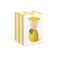 A charming hostess gift, the Two's Company Lemon with Yellow Bead Cocktail Picks come in a lovely lemon-designed box—ideal for storing your picks or gifting.