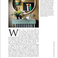 A magazine page featuring a photo of a living room styled by Beata Heuman, with caption text on the right and a personal essay on the left exploring childhood memories and growing up in Sweden and London. The narrative blends reflections on bespoke furnishings with insights into how Scandinavian design has shaped both home and identity—an excerpt from *Beata Heuman, Every Room Should Sing* by Rizzoli.