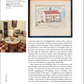 The book *Beata Heuman, Every Room Should Sing* by Rizzoli features a hand-drawn illustration of a white house with a red roof on a page alongside printed reflections on homes and personal memories, capturing the simple elegance and inviting warmth that define Scandinavian design.