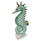 Herend’s Sea Horse features a hand-painted green fishnet pattern, gold accents, and a curled tail—showcasing the brand’s porcelain artistry in an elegant figurine.