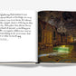 An open Sicily Honor coffee table book by Assouline shows a quote about Palermo on the left and, on the right, a lavish room with a bed and chandeliers inspired by Taormina luxury hotels.