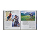 Steven Spielberg: A Retrospective by Graphic Image features open pages with three film crew photos and text blocks containing interviews, quotes on filmmaking, and Spielberg’s insights in this illustrated monograph.