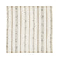 Off-white square Stria Ivory & Black Napkin with vertical tan and black textured stripes.
