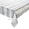 Watercolor Stripe White/Blue Linen Collection - Tablecloth, 110" x 54"