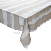 Watercolor Stripe White/Natural Linen Collection - Tablecloth, 110" x 54"