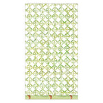 Featuring a geometric lattice of interlocking green lines and a green-orange border, Caspari’s Trellis Green Collection napkins are eco-friendly and biodegradable.