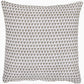 The Jeeva Sage Bedding Collection by John Robshaw features a square pillow with a white background, adorned with small brown and blue floral motifs, crafted from soft cotton voile for added comfort.