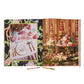 Open to "A Screaming Blast" by Rizzoli: left page shows a floral table setting with pink and gold details; right page displays a dessert table with retro desserts and candles, capturing a charming entertaining style.