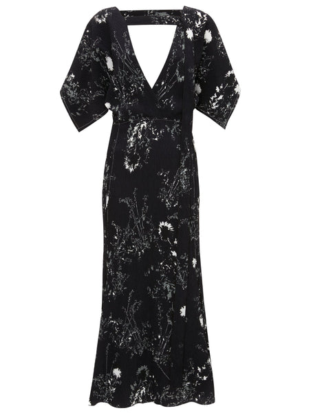 Victoria Beckham Kimono Sleeve Printed Dress