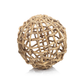 The Zodax Water Hyacinth Twisted Fill Ball Collection features spherical decor balls crafted from interwoven natural fibers, perfect for home or garden accents, and shown isolated on a white background.