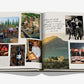 An open book from Assouline, titled "Wine & Travel Mediterranean Islands," displays Italian landscapes, wine bottles, food, people, a handwritten note about the Italian Wine Club, and highlights on island wines like Cannonau Sardinia.