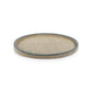 The La Côte Coiled Round Tray Collection by Zodax features a light rattan serving tray with a blue-gray rim, ideal for coastal décor. Shown on a white background.