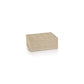 The La Bocca Woven Raffia Box Collection by Zodax features a rectangular beige box with a lid and subtle zigzag top, offering artisanal charm and stylish storage. Shown here against a plain white background.