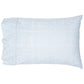 The Cinde Light Indigo Bedding Collection by John Robshaw features a rectangular pillow with a light blue and white striped cotton percale pillowcase, displayed against a white background.