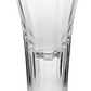 The Corinne Collection tumbler by William Yeoward Crystal is a clear glass with a slightly flared rim and elegant vertical optic grooves, shown empty against a white background.