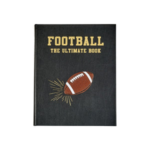 Football The Ultimate Book by Graphic Image—a black book featuring a football and gold rays on the cover. Ideal for NFL fans and those who love Super Bowl action.