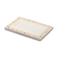 Holiday Argyle Notepad with a gold argyle border patterned with small holiday icons and the text “’Tis The Season.”