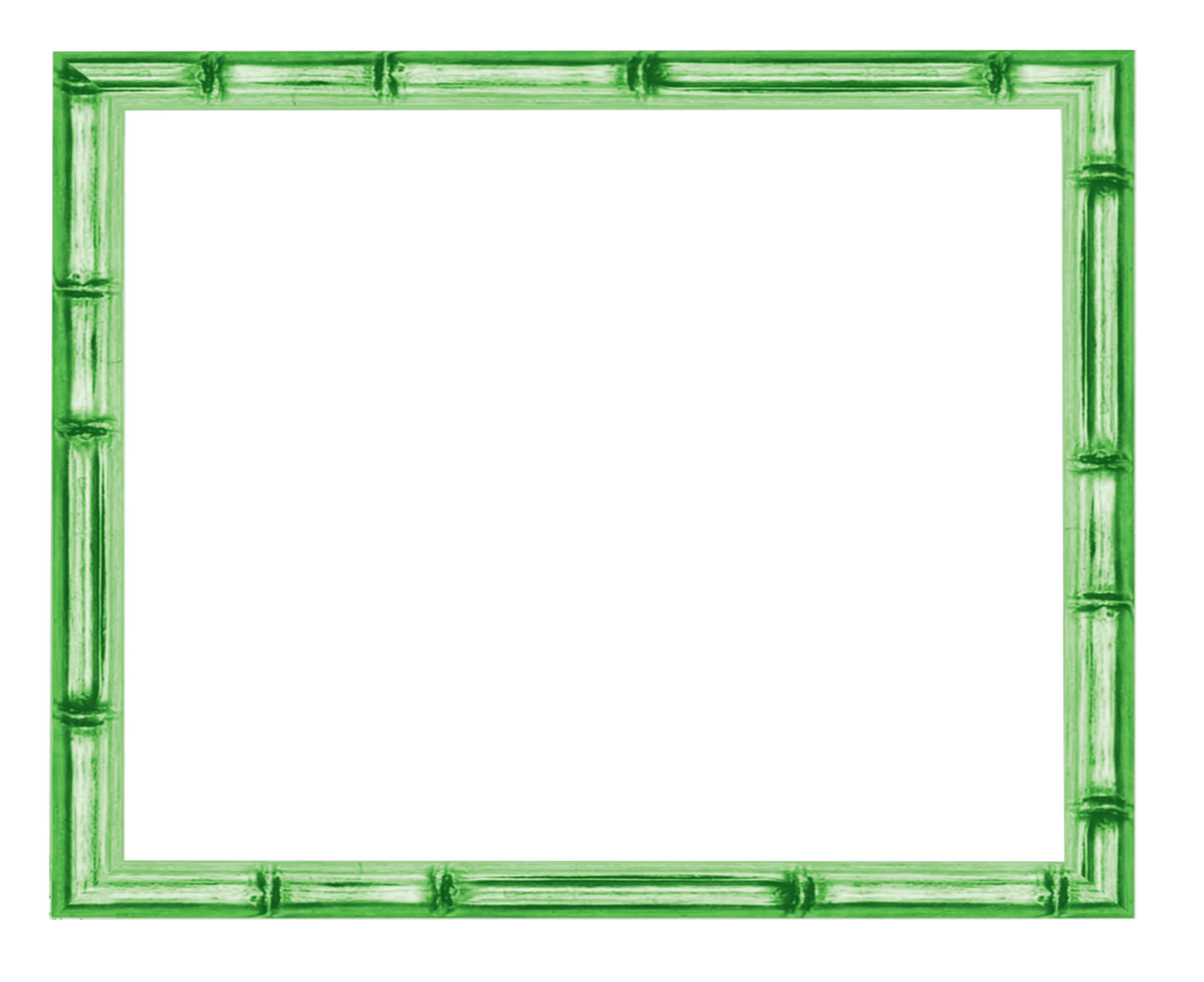 The Green Bamboo Large Notepad by Black Ink features a green bamboo border and a blank white center, ideal for jotting notes or showcasing artwork.