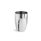 A tall, cylindrical, shiny silver cup with a rippled, reflective surface crafted from polished stainless steel, set against a plain white background—an elegant addition to the Michael Aram Reflective Bath Collection and perfect for enhancing your bathroom counter accessories.