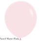 A single **Solid Balloon** in a pastel matte pink shade from **Burton+Burton** against a white background. The text "Pastel Matte Pink" is written near the bottom. Perfect as an accent in a balloon bouquet, complementing live floral arrangements for any occasion. Enjoy the convenience of local delivery to brighten someone's day.