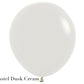 A single Solid Balloon from Burton+Burton in a soft pastel dusk cream color stands out against a white background, capturing the essence of a delicate live floral arrangement. The text "Pastel Dusk Cream" is displayed in the bottom left corner of the image, evoking thoughts of elegant local delivery options for any occasion.