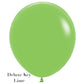A Solid Balloon from Burton+Burton, nestled in a vibrant balloon bouquet, is inflated with the text "Deluxe Key Lime" written in the lower-left corner. Available for local delivery alongside live floral arrangements to brighten any occasion.
