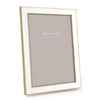Gold Trim Enamel Frame Collection - White