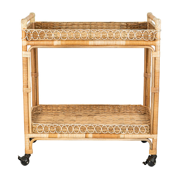 Juliska Provence Rattan Bar Cart - Thumbnail 2