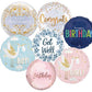 Image of Burton+Burton's Signature Balloon collection featuring assorted occasion messages like "Happy Anniversary," "Congrats," "Get Well," "Happy Birthday," "It's a Boy!" and "It's a Girl!" in various colors and designs, perfect for pairing with floral arrangements. Local delivery available.