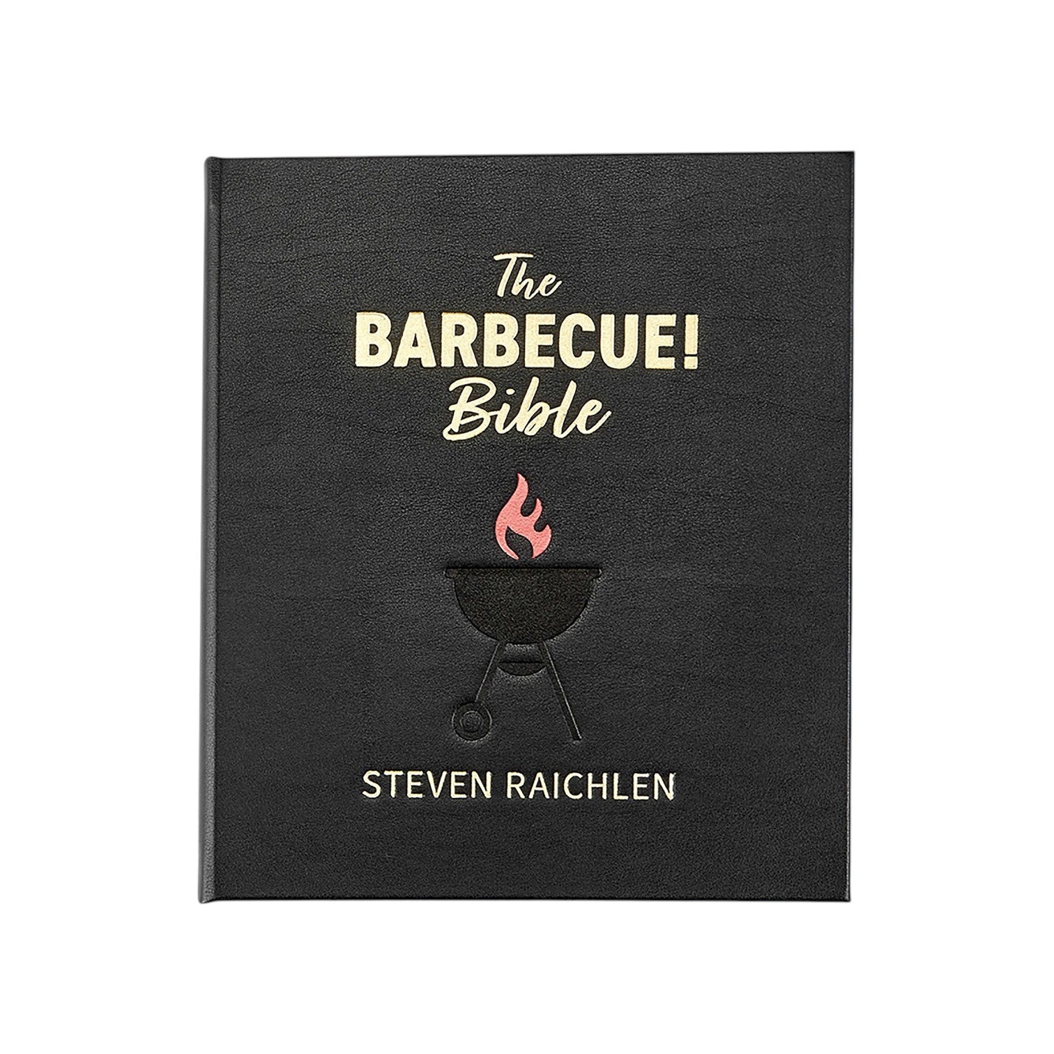 The Barbecue Bible by Graphic Image is a black hardcover book featuring a grill and flame graphic on the cover—ideal for mastering barbecue recipes and outdoor grilling.