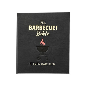 The Barbecue Bible by Graphic Image is a black hardcover book featuring a grill and flame graphic on the cover—ideal for mastering barbecue recipes and outdoor grilling.