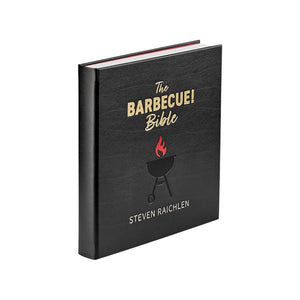 The Barbecue Bible by Graphic Image features a black cover with a grill and fire illustration, offering expert barbecue recipes and essential grilling techniques—perfect for outdoor grilling enthusiasts.